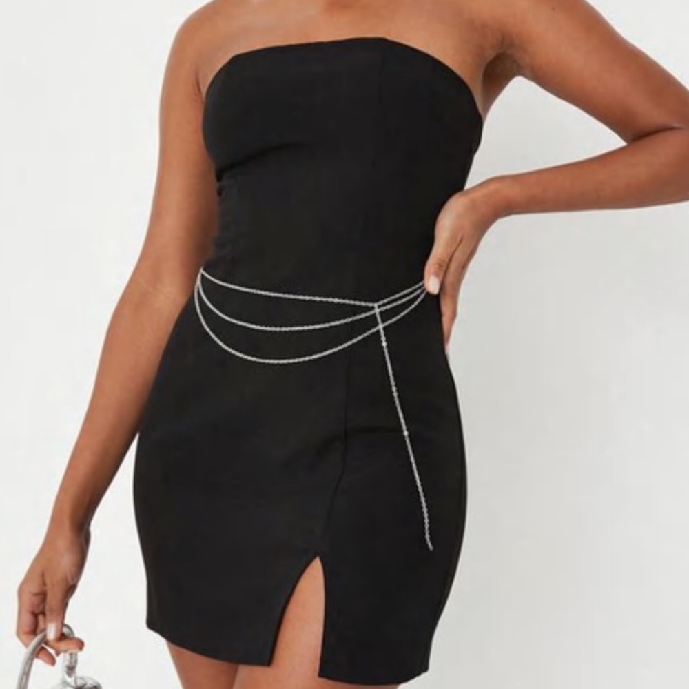 NWT - Black Chain Detail Mini Dress
